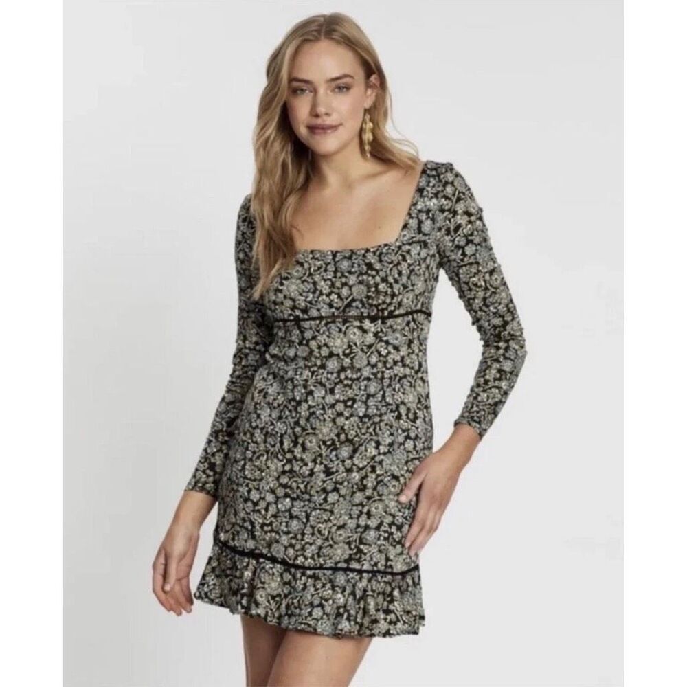 ✨Free People Boheme Long Sleeve Mini Sz 10 Dress✨